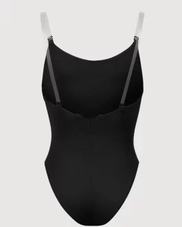BLOCH CB3397 – Girls Auva Adjustable Strap Bodysuit Black