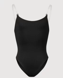 BLOCH CB3397 – Girls Auva Adjustable Strap Bodysuit Black